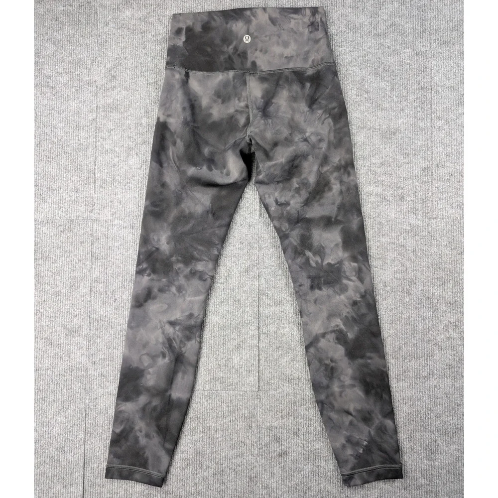 Lululemon Wunder Train Leggings Womens 4 Diamond Dye Gray Athleisure Workout Gym